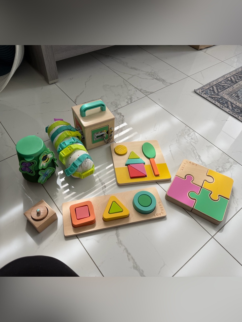 LOVE EVERY BUNDLE- Wooden Shape Sorting Toy Set for Kids - Multicolor